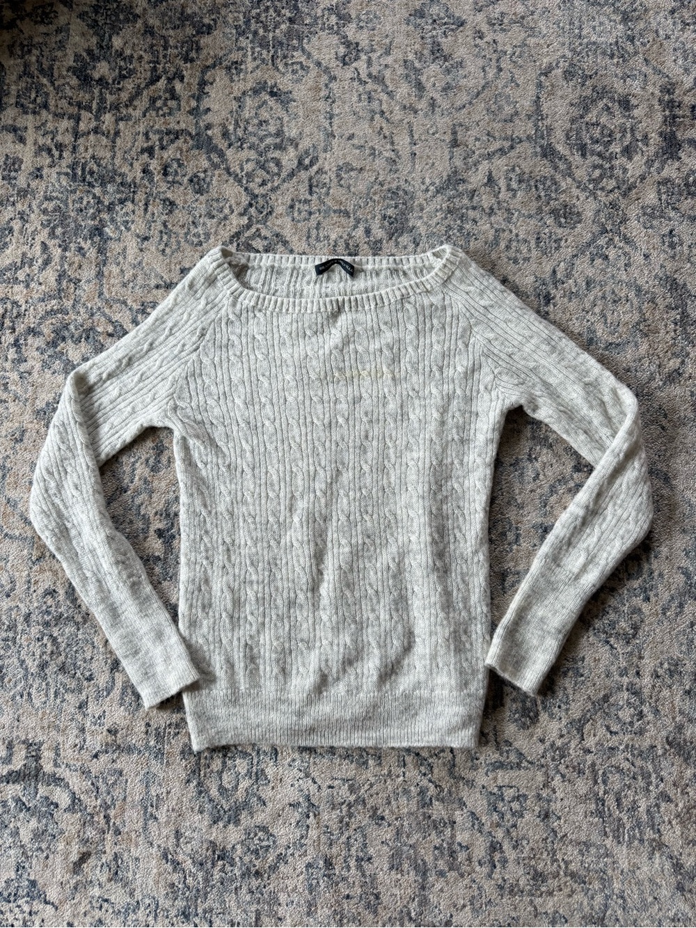 Brandy Melville Boatneck Light Grey Sweater